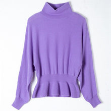 Load image into Gallery viewer, Cashmere Wool Knit Turtleneck Sweater Fashion Jumper Women Korean Purple Christmas Cashemire Pullovers High Collar Basic Shirt