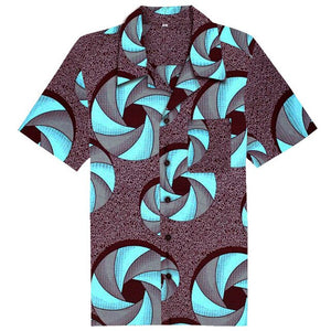 AOWOFS Summer Hawaiian Shirts Men Cotton Batik Floral Shirts Men Short Sleeve Printed Flowers Clothing Men Holiday Beach Wear