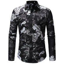 Load image into Gallery viewer, 2019 New Fashion Spring Mens Long Sleeve Beach Hawaiian Shirts Flower Casual Floral Shirts Regular Plus Size 3XL Mens clothing