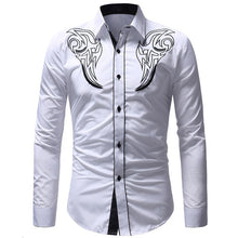 Load image into Gallery viewer, 2019 New Fashion Mens Shirt Long Sleeved Mens Top Embroidery Shirt Mens Hawaiian Dress Shirts Slim Fit Men Shirts Plus Size 3XL