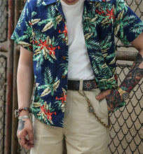 Load image into Gallery viewer, Labour Union 50's Hawaii Aloha Shirts Hawaiian Mens Short Sleeve Casual Shirt Bamboo Print Camisa Masculina Summer Beach Tops