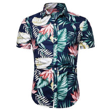 Load image into Gallery viewer, New Summer Hawaiian Print Short Sleeve Flower Shirt Loose Fat Big Size Shirt Men's Casual Short Sleeve Beach Shirt