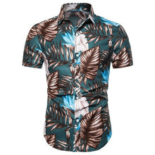 Load image into Gallery viewer, New Summer Hawaiian Print Short Sleeve Flower Shirt Loose Fat Big Size Shirt Men's Casual Short Sleeve Beach Shirt
